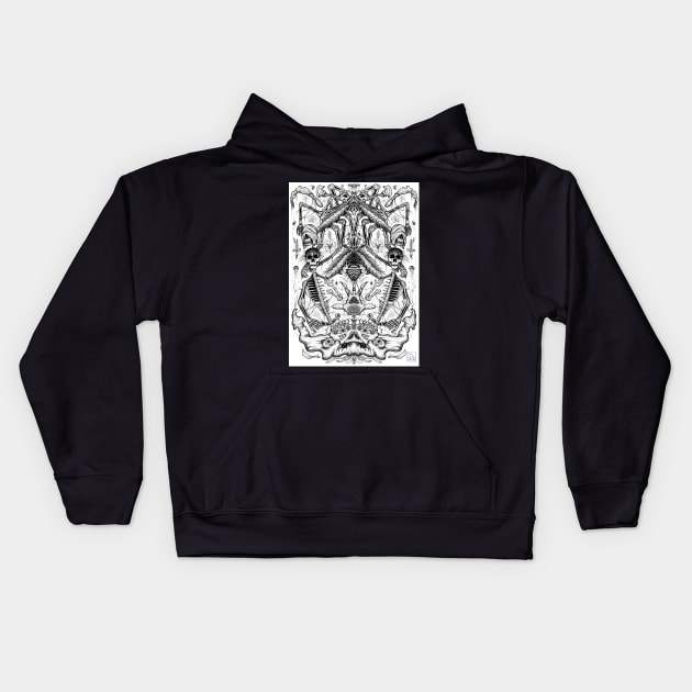 Skeleton Party Kids Hoodie by Mister Cacho